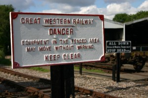 Didcot Railway Centre - GWR Danger signs