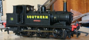 Hornby Terrier W11 Newport with Golden Arrow extended bunker - SR black - brass nameplates (5)