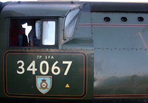 2012 - Mainline Working - Eastleigh - The  Bath Christmas Market - Ex-SR Battle of Britain class - 34067 Tangmere