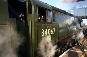 2012 - Mainline Working - Eastleigh - The  Bath Christmas Market - Ex-SR Battle of Britain class - 34067 Tangmere