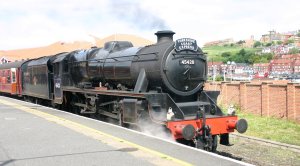 2011 - North York Moors Railway (NYMR) - Whitby - Ex-LMS Black 5 class - 5MT - 45428 Eric Treacy (Abbey in background)