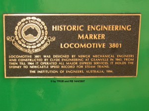 NSWGR C 3801 (historical engineering marker plate) - copyright Thomas Barnes
