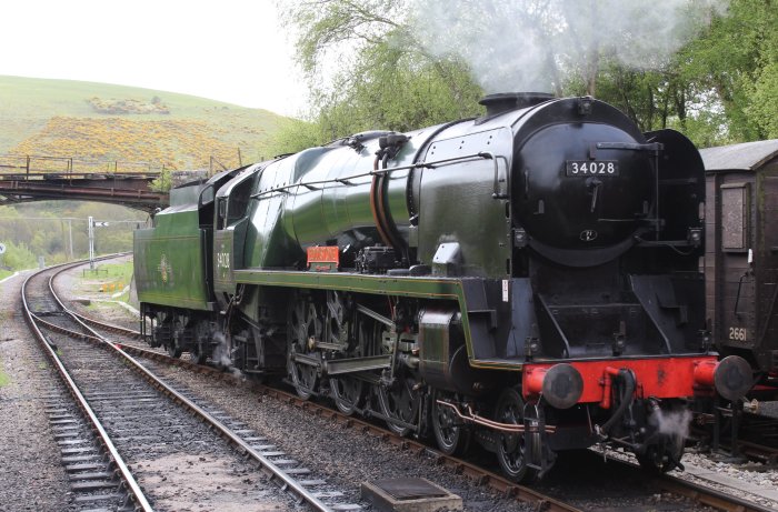 2013 - Swanage Railway - Norden - Rebuilt West Country class - 34028 Eddystone
