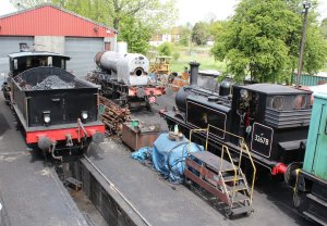 2013 - Kent and East Sussex Railway - Rolvenden - Ex-LBSCR A1X Terrier 32678 & 376 Norwegian loco yard