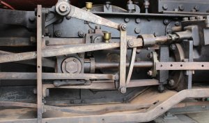 2013 - Swanage Railway - Corfe Castle - Secundus (outside Stephenson valve gear)