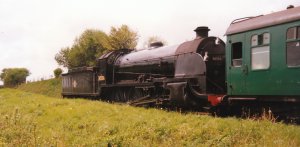 Watercress Line 1997 - S15 class 30506 departing Ropley