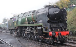 2013 Watercress Line Autumn Steam Spectacular - Ropley - Rebuilt West Country class - 34046 Braunton
