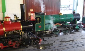 2014 - Eastleigh Lakeside Steam Railway - Spring Steam Gala - 7 Sandy River & SR Atlantic 4-4-2 No.1908 Ernest Henry Upton