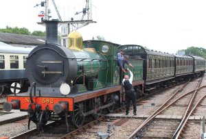 2014 Bluebell Railway - Horsted Keynes - SECR C class 592 exchange tokens