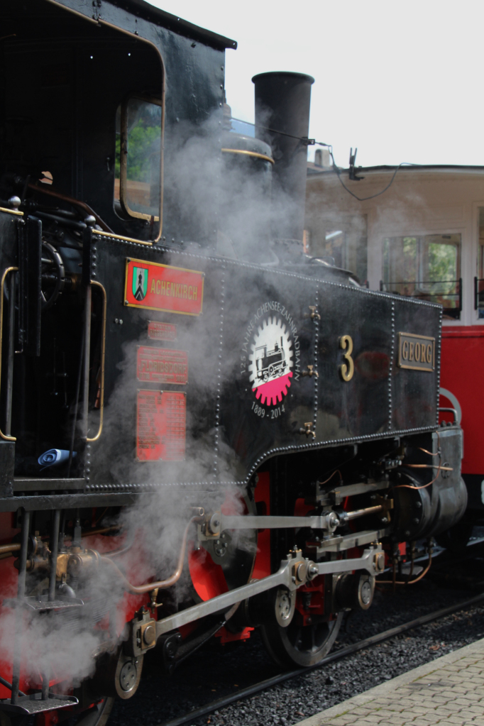Achenseebahn locomotive "Georg" (built 1889) at Jenbach, Austria; 28-06-14