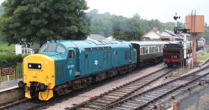 2014 South Devon Railway - Buckfastleigh - BR Class 37 D6975  6975  37275 - London Transport 57xx L.92 pannier tank
