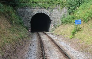 2014 Paignton and Dartmouth Steam Railway - View from Pullman Devon Belle Observation Car Greenway Tunnel