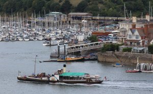 2014 - Locoyard - Paignton and Dartmouth Steam Railway - Kingswear Castle paddle steam and 7827 Lydham Manor