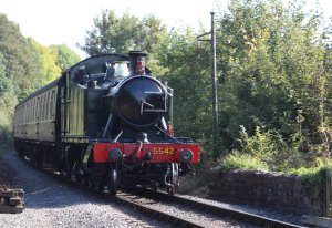 2014 West Somerset Railway Autumn Steam Gala - GWR 4575 Class 2-6-2T prairie 5542
