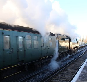 The Bath Christmas Market December 2014 Emsworth - Battle pf Britain class 34067 Tangmere
