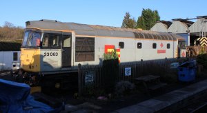 Spa Valley Railway 2014 Tunbridge Wells West - Railfreight liveried class 33 no.33063 R.J. Mitchell