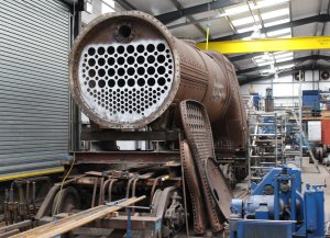 Mid Hants Railway Spring Steam Gala 2015 Ropley - West Country Class 34105 Swanage (boiler)