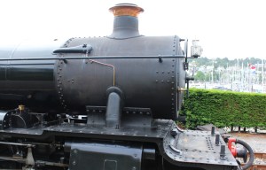 Paignton and Dartmouth Railway Kingswear July 2015 BR unlined black 7820 Dinmore Manor (08)