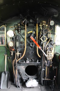 South Devon Railway Buckfastleigh July 2015 GWR BR 2251 Collett Goods class 3205 cab footplate (1)