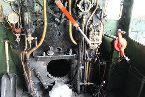 South Devon Railway Buckfastleigh July 2015 GWR BR 2251 Collett Goods class 3205 cab footplate (3)