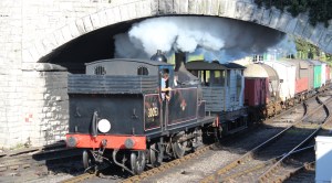 Swanage Railway September 2015 (09) Ex-LSWR M7 class 30053 demonstration goods train