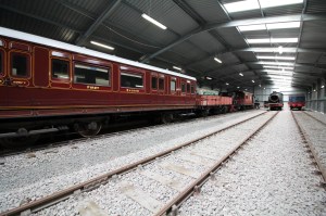 Kent and East Sussex Railway Rolvenden tour 2016 (69) New carriage shelter -