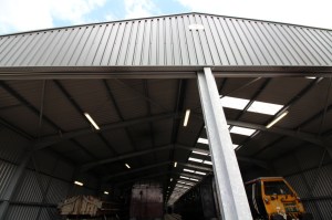Kent and East Sussex Railway Rolvenden tour 2016 (79)new carriage shelter