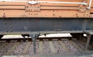 Kent and East Sussex Railway Rolvenden tour 2016 (88) No. 103 Army Brake Van ( SR Pattern) M 360327 upside down frames