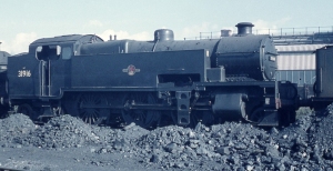 Railway Slide ex SR Maunsell 2-6-4T number 31916 Eastleigh MPD 1961 Kodachrome sold by ingotbar with copyright